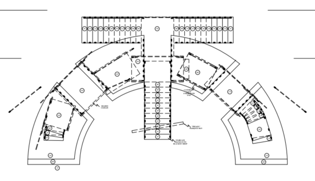 A blank ground plan screenshot from Vectorworks