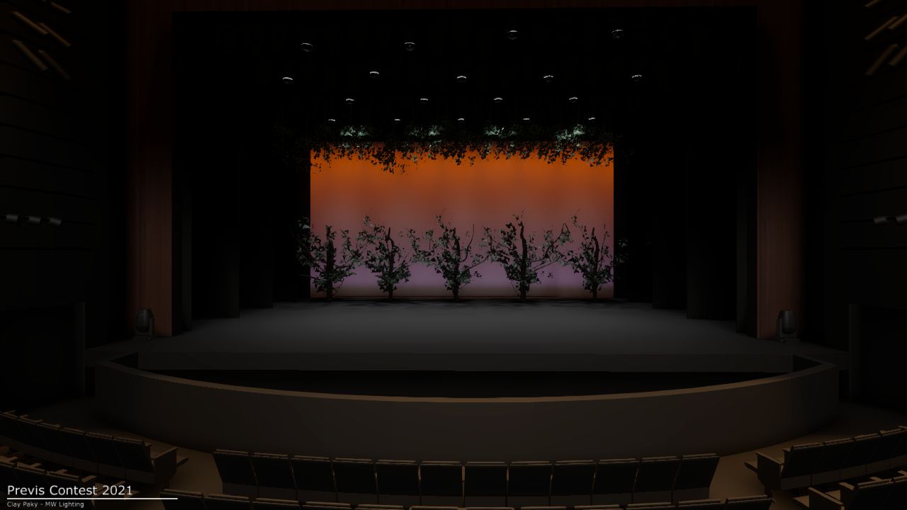 Trees, ground row, and a leaf canopy