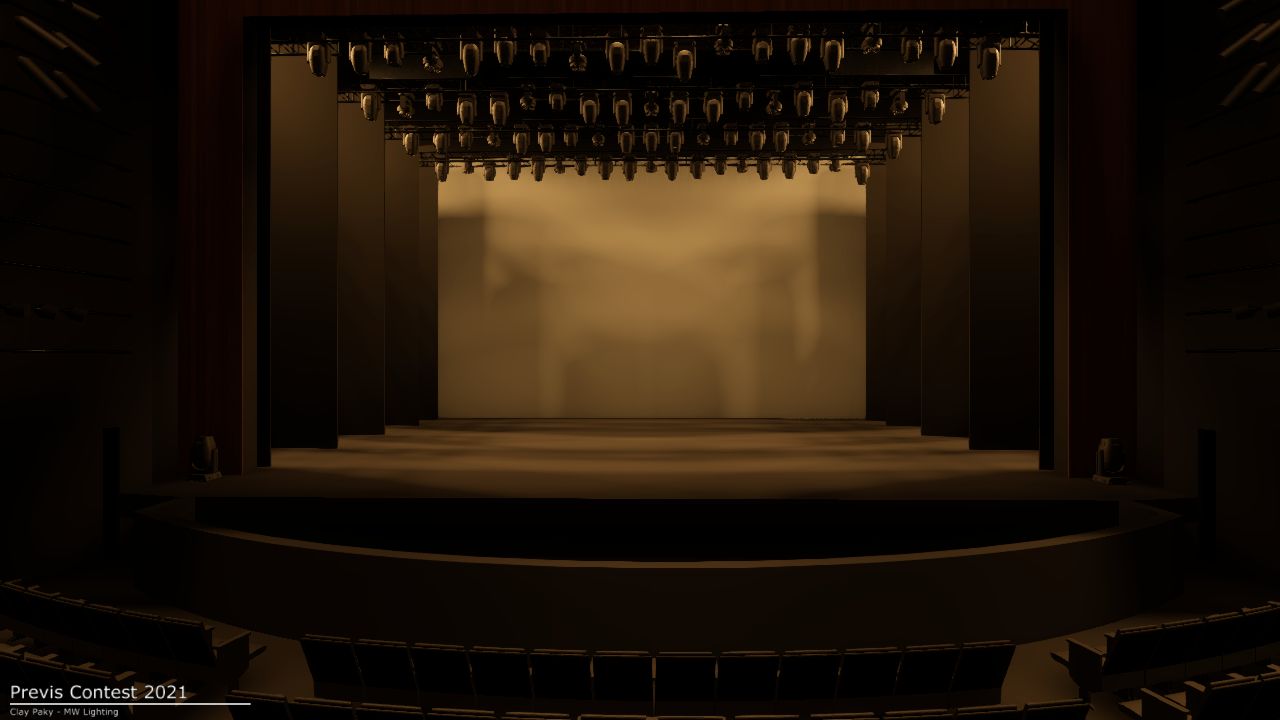 Electrics flown out, bare stage